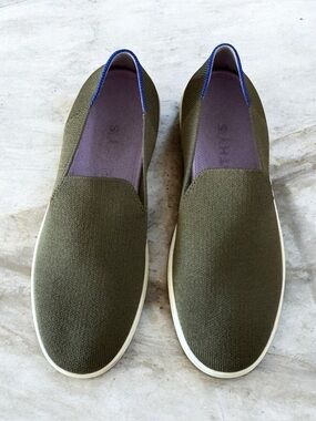 Rothy’s Olive Green Slip-On Sneakers Sz 7.5